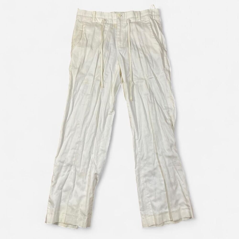 Helmut-lang Women's White and Cream Trousers